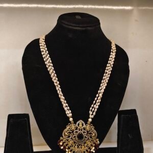 traditional Lakshmi pendant pearl haram